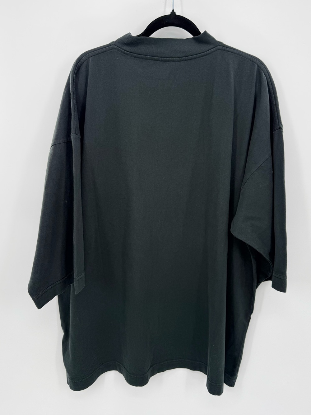 YEEZY GAP Tee Size Small Black Oversized Mock Neck Boxy Streetwear Kanye - Picture 2 of 8